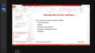 User Interface Complete Lecture 1 by Prof. Surya Narayan Prasad