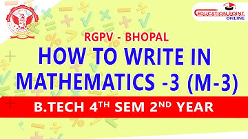 How to Write in RGPV Mathematics 3 Exam