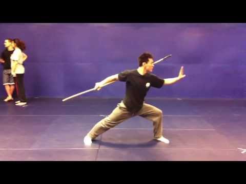 Shaolin Staff Form, Yin Shou Gun -  Shifu Yan Xin