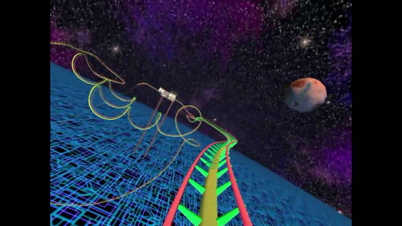 Rainbow Road roller coaster HD! (mario kart) - YouTube