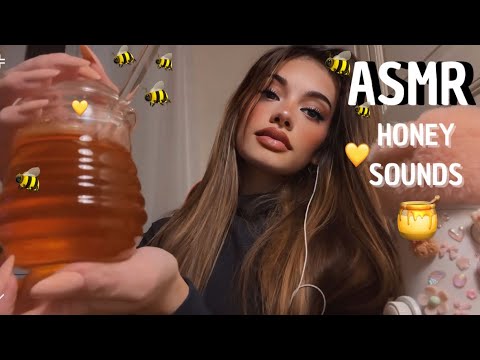 ASMR | Honey sounds (honey mukbang, honey eating, mouth sounds, honey