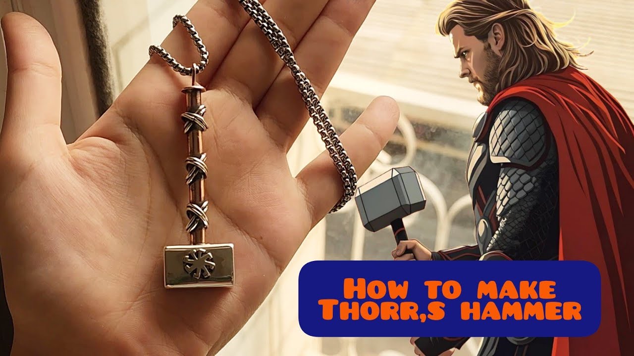 ⚡ Making a Mjolnir Necklace with Silver & Copper – The Viking Symbol of Power! ⚡