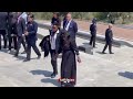 Swapo SG Sophia Shaningwa walks to where president Hage Geingob’s body will be laid to rest