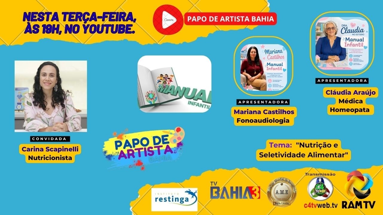 TITULO: #238 - PROGRAMA Manual Infantil. Carina Scapinelli – BY Cláudia Araújo, Mariana Castilhos
