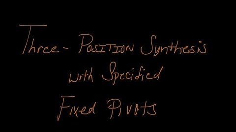 Example of Three Position Synthesis with Specified Fixed Pivots