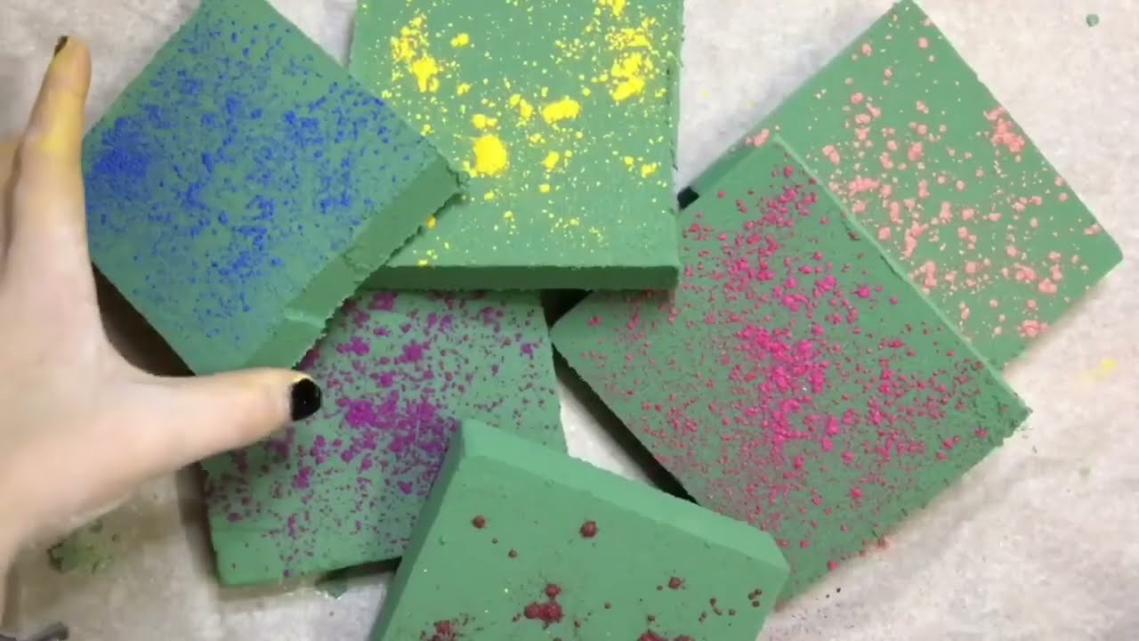 FloralFoam Slices w/ Pigments | ASMR