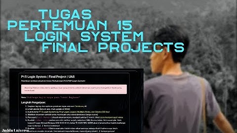 P15 Login System | Final Project | UAS | PEMROGRAMAN WEB