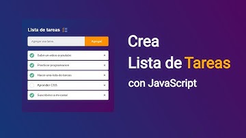 Cómo crear una Lista de Tareas con HTML , CSS y JavaScript | Tutorial paso a paso