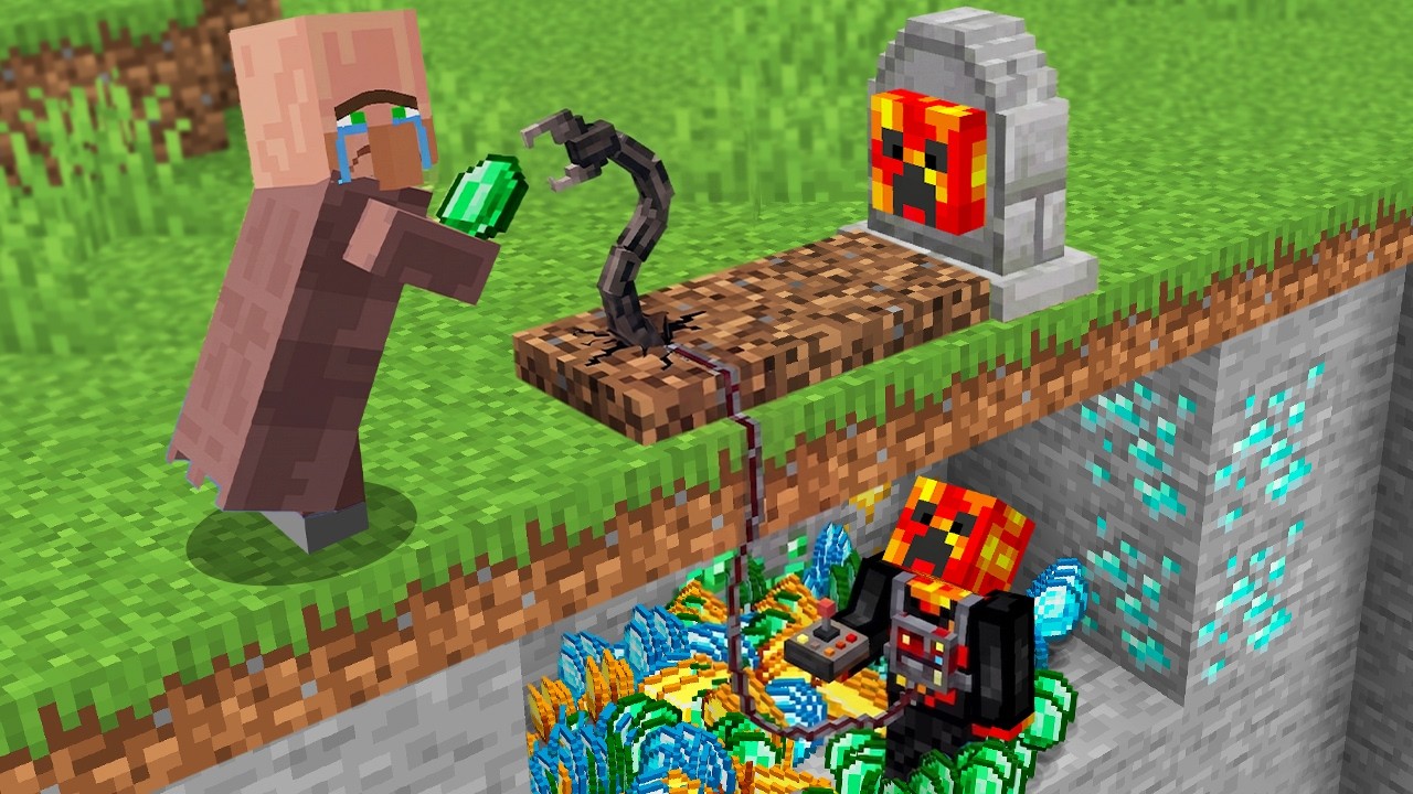 12 WAYS to STEAL OP ORES from VILLAGERS!