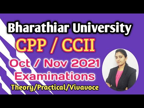 CPP / CCII Oct-Nov 2021 Examinations || Bharathiar University - By Dr.Rekha's EduGrit