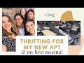 Thrifting for the New Apt & MY FIRST MEETUP! | VLOG