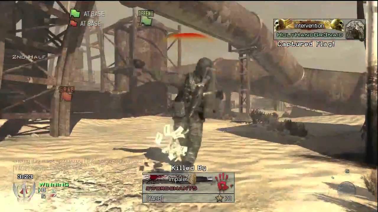 1v1 CTF With Swordsmanx75 ( MW2 Game play and Commentary)