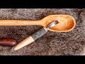 Bushcraft: Carving a Wooden Spoon and a Hooked Knife Handle at the Log Cabin