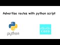 Create and advertise Loopback networks with Python Script in Cisco network #cisco #python #automate