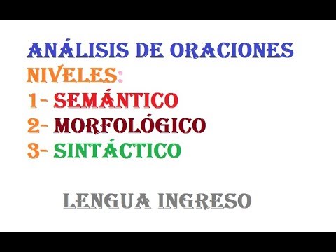 Niveles Semántico Morfológico