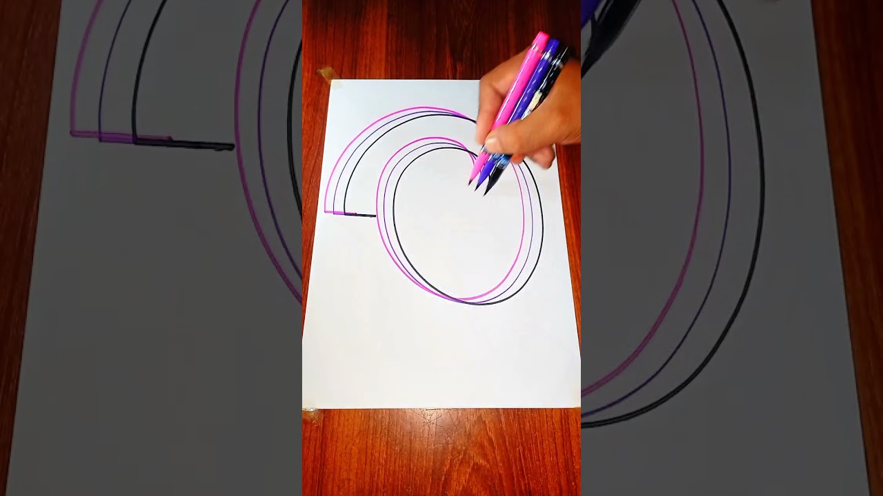 Writing Allah الله With Multiple Markers 🎨 | Arabic Art #Shorts