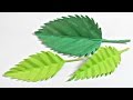 Paper leaf (Rose leaves) diy design craft making tutorial easy cutting from paper step by step