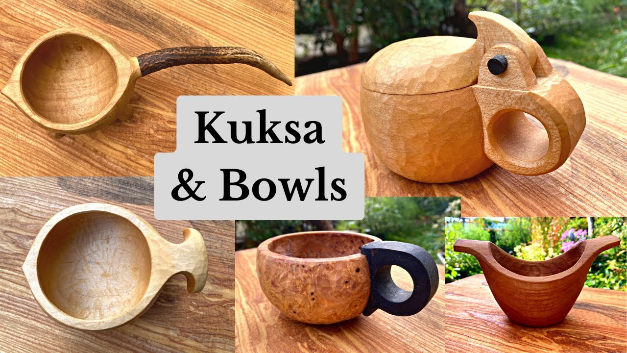 How To Make a WOODEN Cup KUKSA from BIRCH BURL into the FOREST