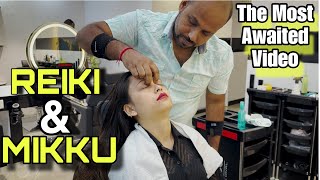 Reiki master giving head massage to Mikku Barber, Asmr massages to Relax Imsomnia @ Indian barber