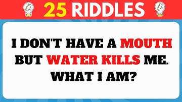 Only a Genius Can Solve These Riddles 🧩 | Brain Teasers & Riddle Quiz  | 25 Tricky Riddles