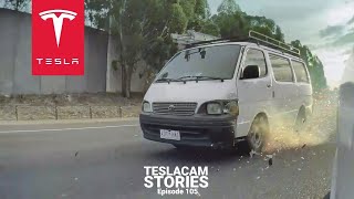 TESLA MODEL 3 VS RECKLESS DRIVER | TESLACAM STORIES 105