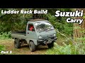 Suzuki Carry JDM 4x4 kei truck ladder rack build