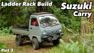 Suzuki Carry JDM 4x4 kei truck ladder rack build
