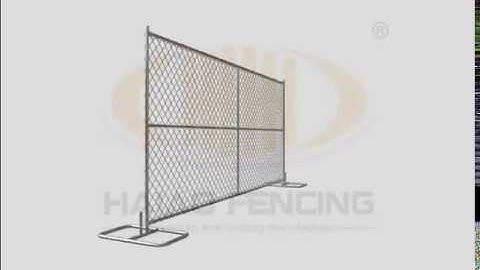 Chain Link Temporary Fence 3D Animation