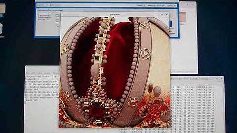 Xeon Phi running Intel Embree Crown demo ray tracing