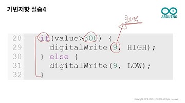 141.91-5 아두이노 가변저항 실습4(가변저항 값으로 3단계 LED 출력하기)