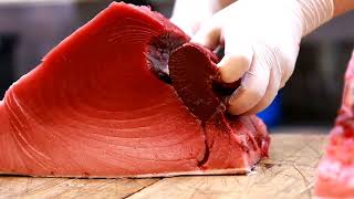 180KG 대왕 참치 와...소름돋게 해체하네 180KG Giant Bluefin Tuna Cutting Show. Sashimi, Korean fish market