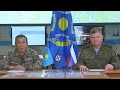 Брифинг командующего коллективными МС ОДКБ в Республике Казахстан и замминистра обороны Казахстана
