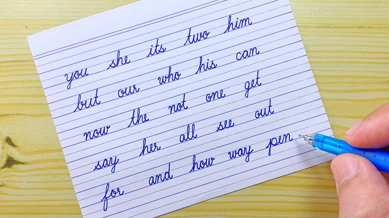 Learn to write English cursive writing for beginners | Three letter ...