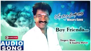 Boy frienda song from minsara kanna tamil movie on music master, ft.
vijay, rambha and monicka. composed by deva. also stars khushb...