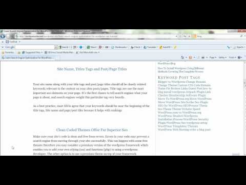 Learn Search Engine Optimization for WordPress Seo Tutorial