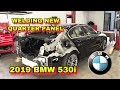 REBUILDING A WRECKED NEW 2019 BMW 530I REAR END DAMAGE PART 2