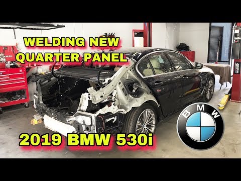 rebuilding-a-wrecked-new-2019-bmw-530i-rear-end-damage-part-2