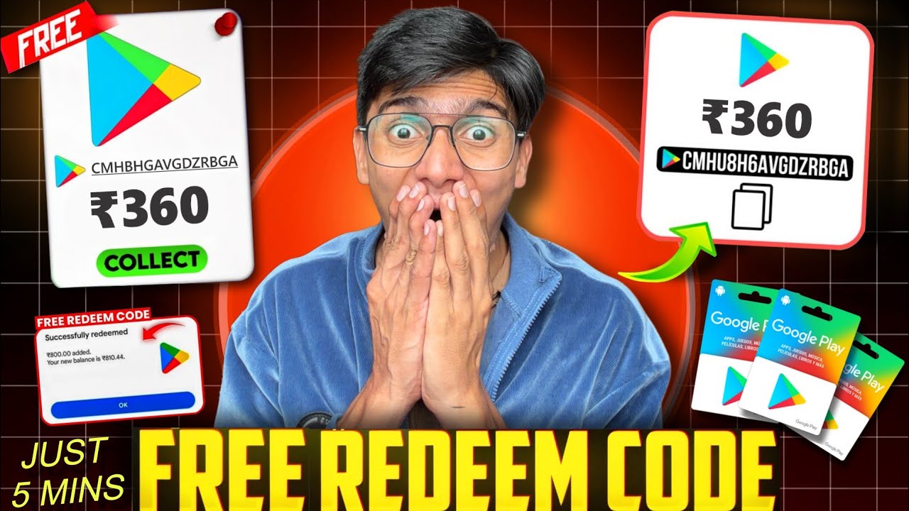 FREE REDEEM CODES INSTANT 🤩 | 360 REDEEM CODE FREE | HOW TO GET GOOGLE PLAY STORE REDEEM CODES FREE