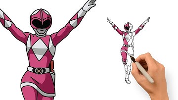 Learn How to Draw the (MMPR) Mighty Morphin Pink Power Ranger