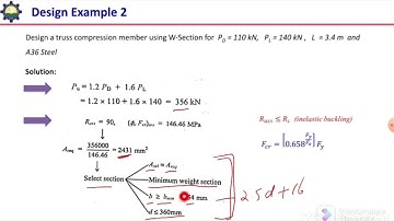 7. Designs of compression members- design Example 2- W section