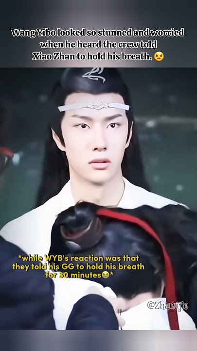Wang Yibo’s face when the crew said Xiao Zhan wanted to hold his breath. #wangyibo #xiaozhan #bjyx