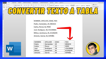 CONVERTIR TEXTO a TABLA en WORD