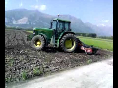 John Deere 6600 con fresa Maschio da 3.50m