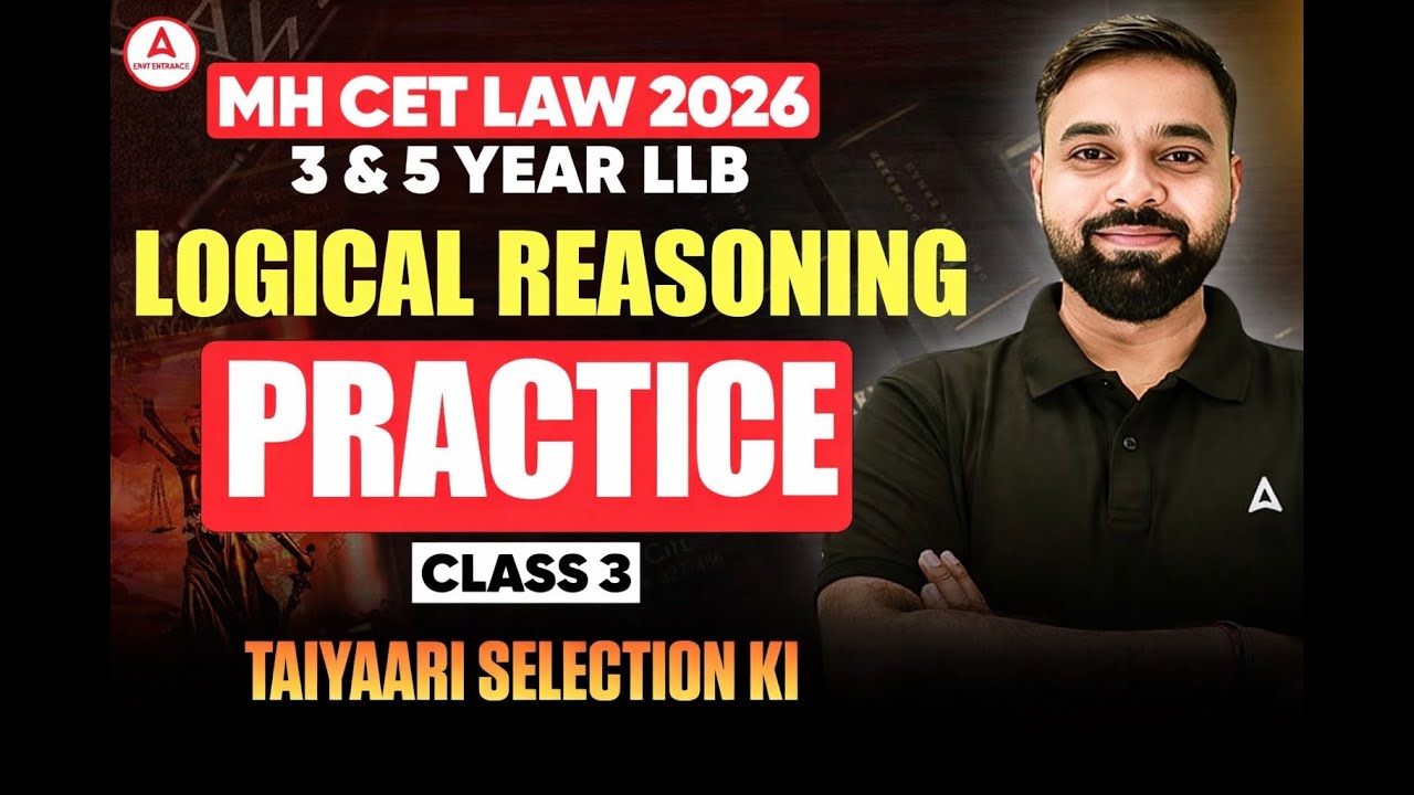 MH CET Law 2026 3 Year LLB Logical Reasoning Preparation | Practice ...