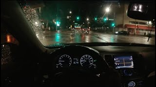 Ep12 POV Night Drive - Rainy Night Run (ASMR) (INFINITI Q40/G37) (4K)