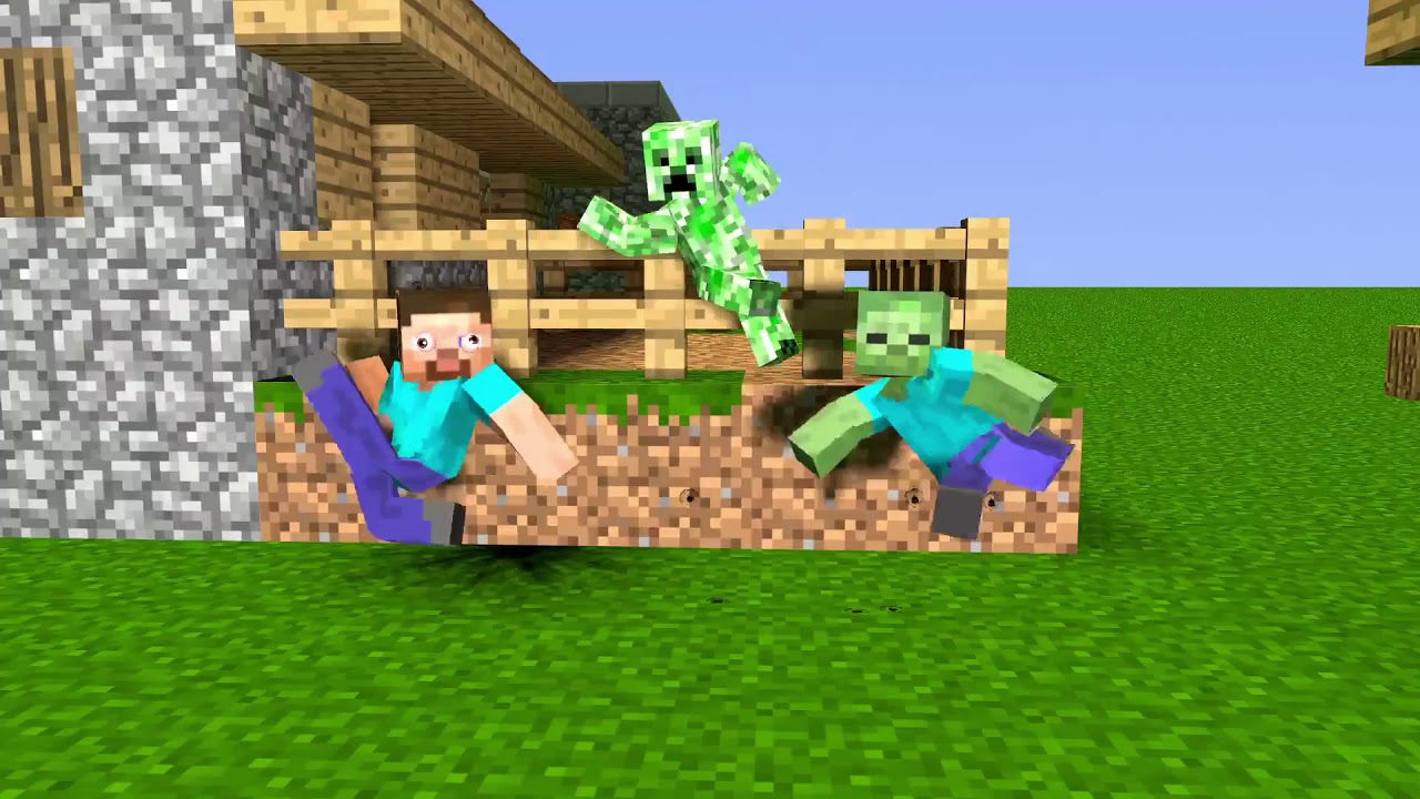 Stive Creeper Zombie Dancing In Minecraft Youtube 