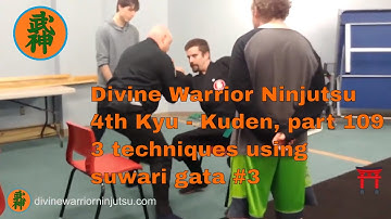 Ninjutsu, 4th Kyu, part 109 - 3 techniques using suwari gata #3
