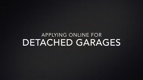 How to apply for detached garage Building Permits online