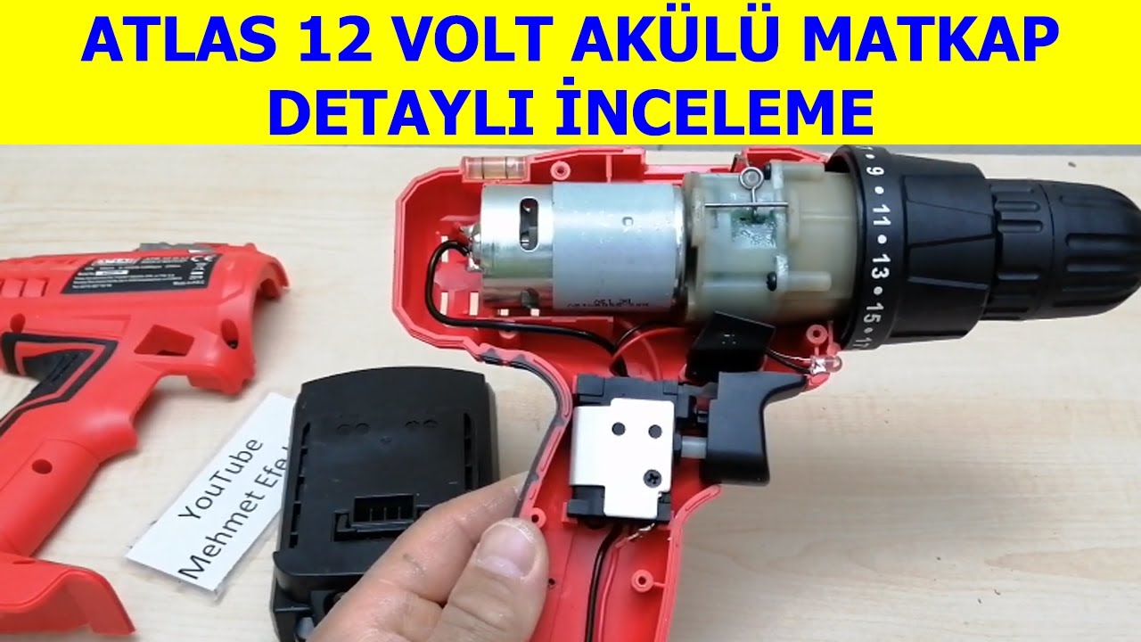 Atlas Şarjlı Matkap Akülü Vidalama (12 volt şarjlı matkap detaylı inceleme)  - YouTube