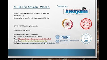 NPTEL : NOC25-MA33 | Week 1 Live Session | Basics of Probability